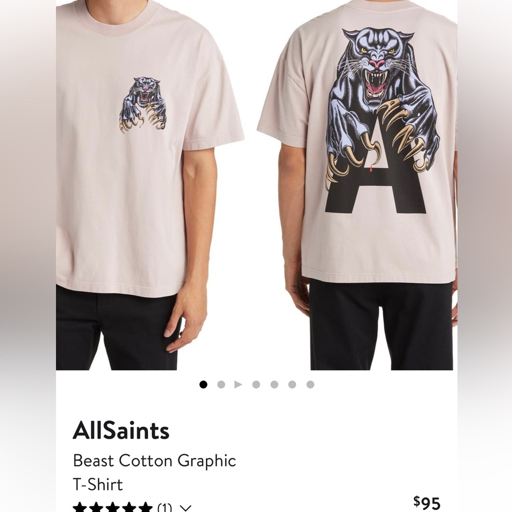 All Saints Beast Graphic T-Shirt